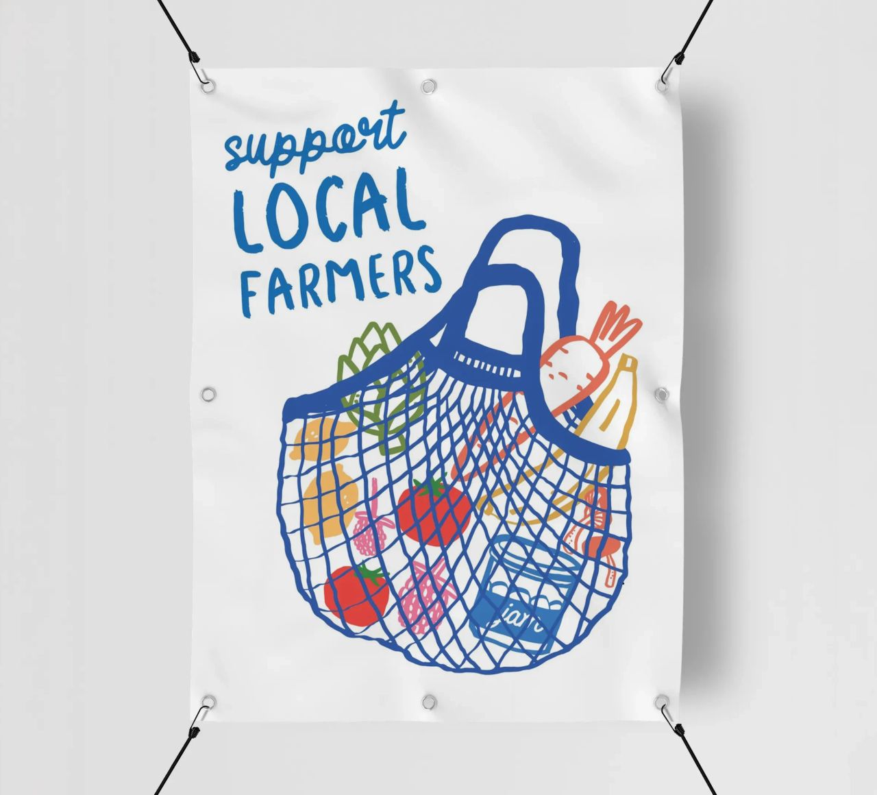 Support Local Farmers telo in pvc da ramosashop