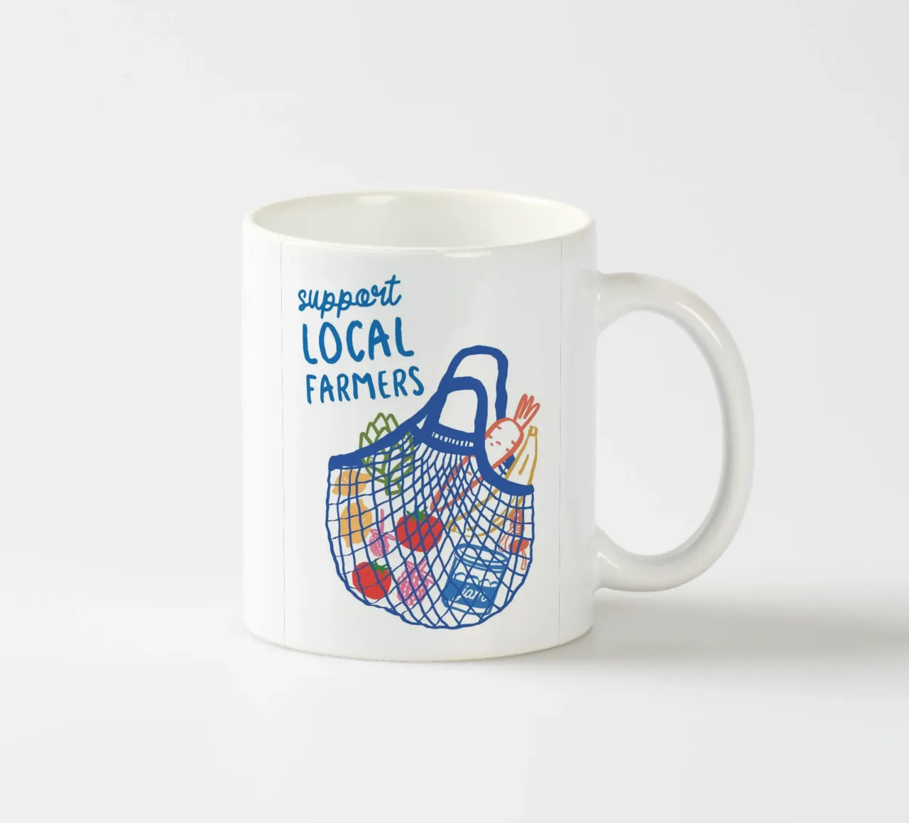 Support Local Farmers Keramik Tasse von ramosashop