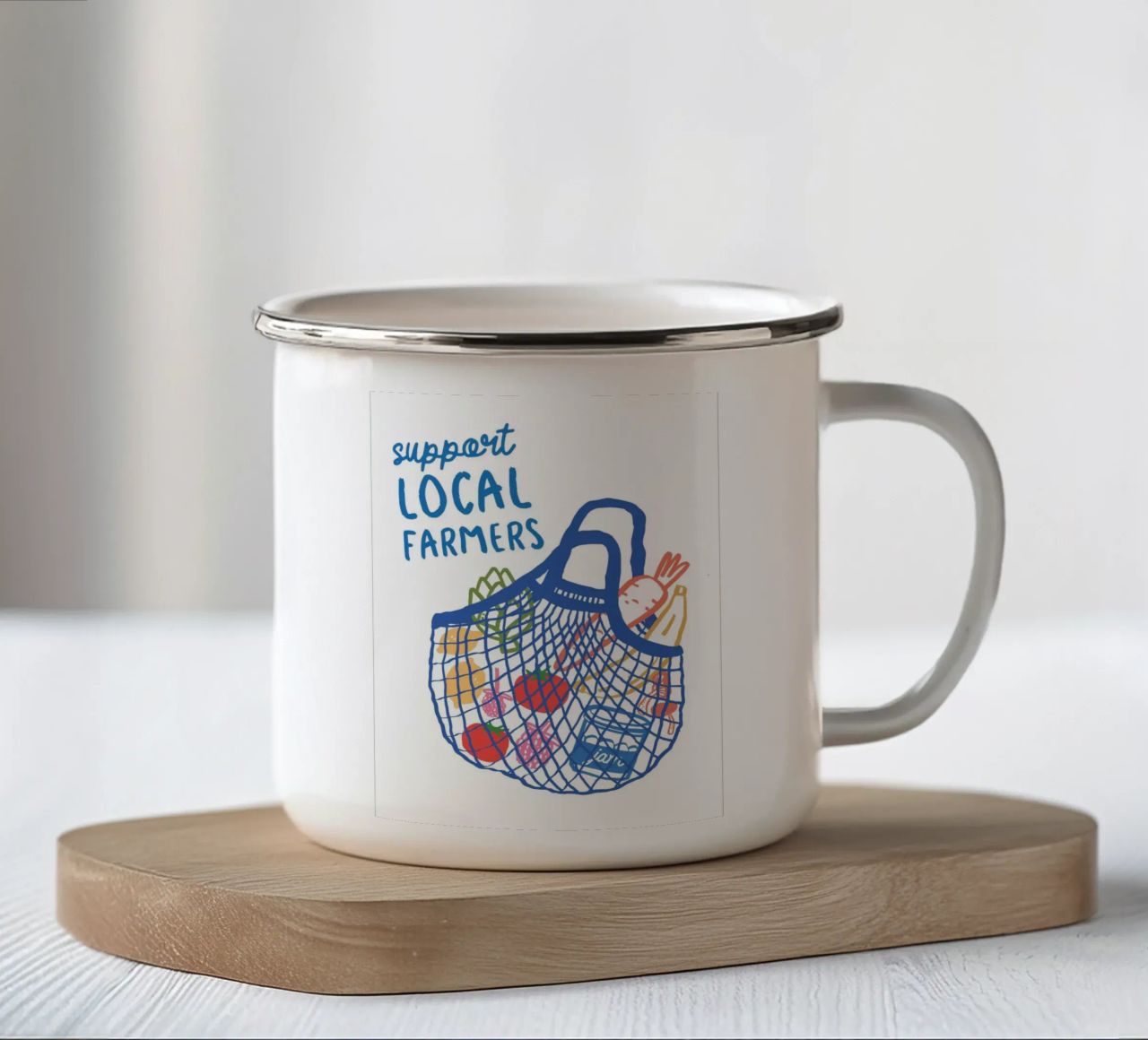 Support Local Farmers tazza in smalto da ramosashop