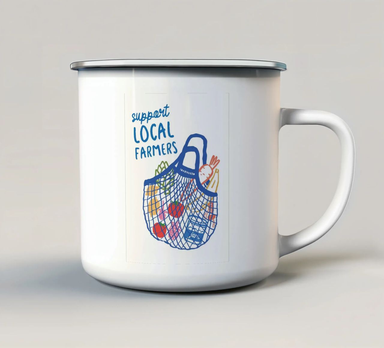 Support Local Farmers tazza in smalto da ramosashop