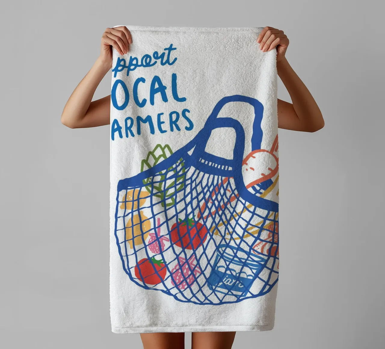 Support Local Farmers asciugamano da bagno da ramosashop