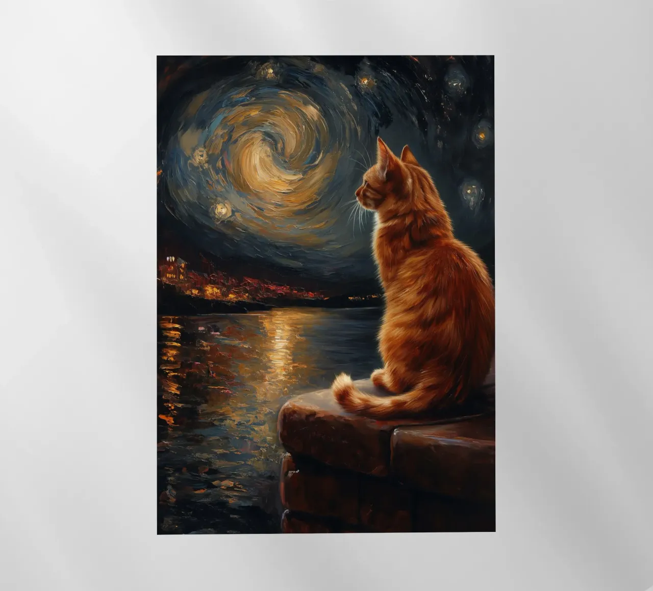 Gatto Notte Stellata pellicola backlit da Fleur de Lys