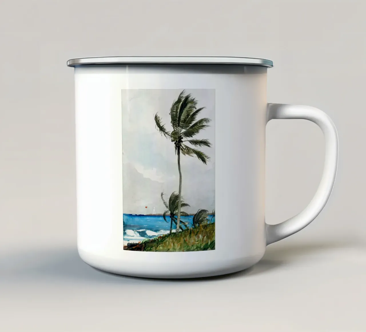 Palm Tree, Nassau tazza in smalto da vintageshop