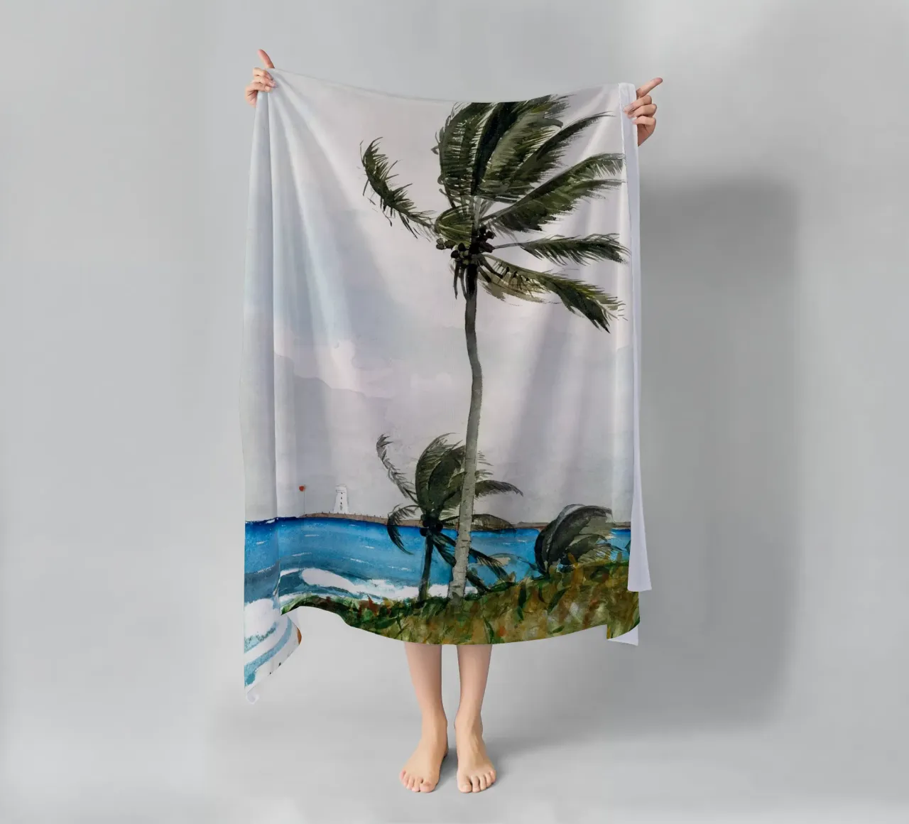 Palm Tree, Nassau telo mare da vintageshop