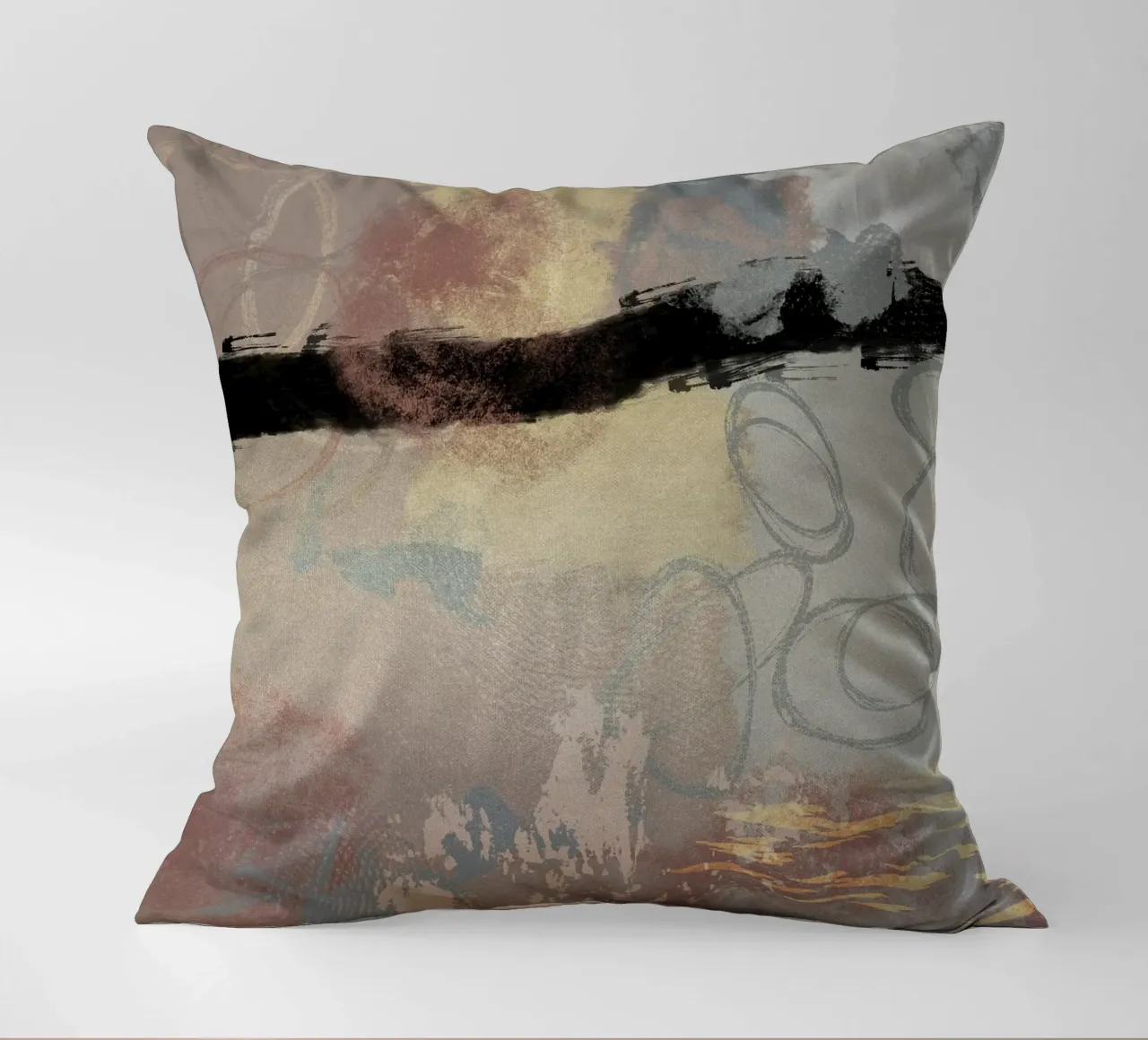 Modern abstract in soft colors cuscino da Imaginative