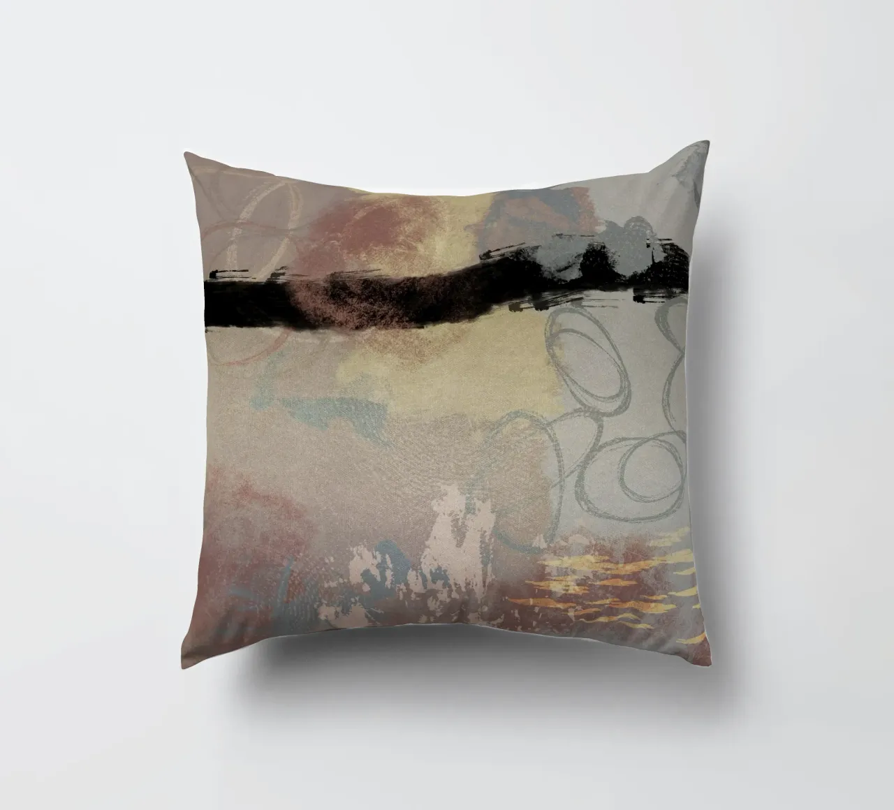 Modern abstract in soft colors cuscino da Imaginative