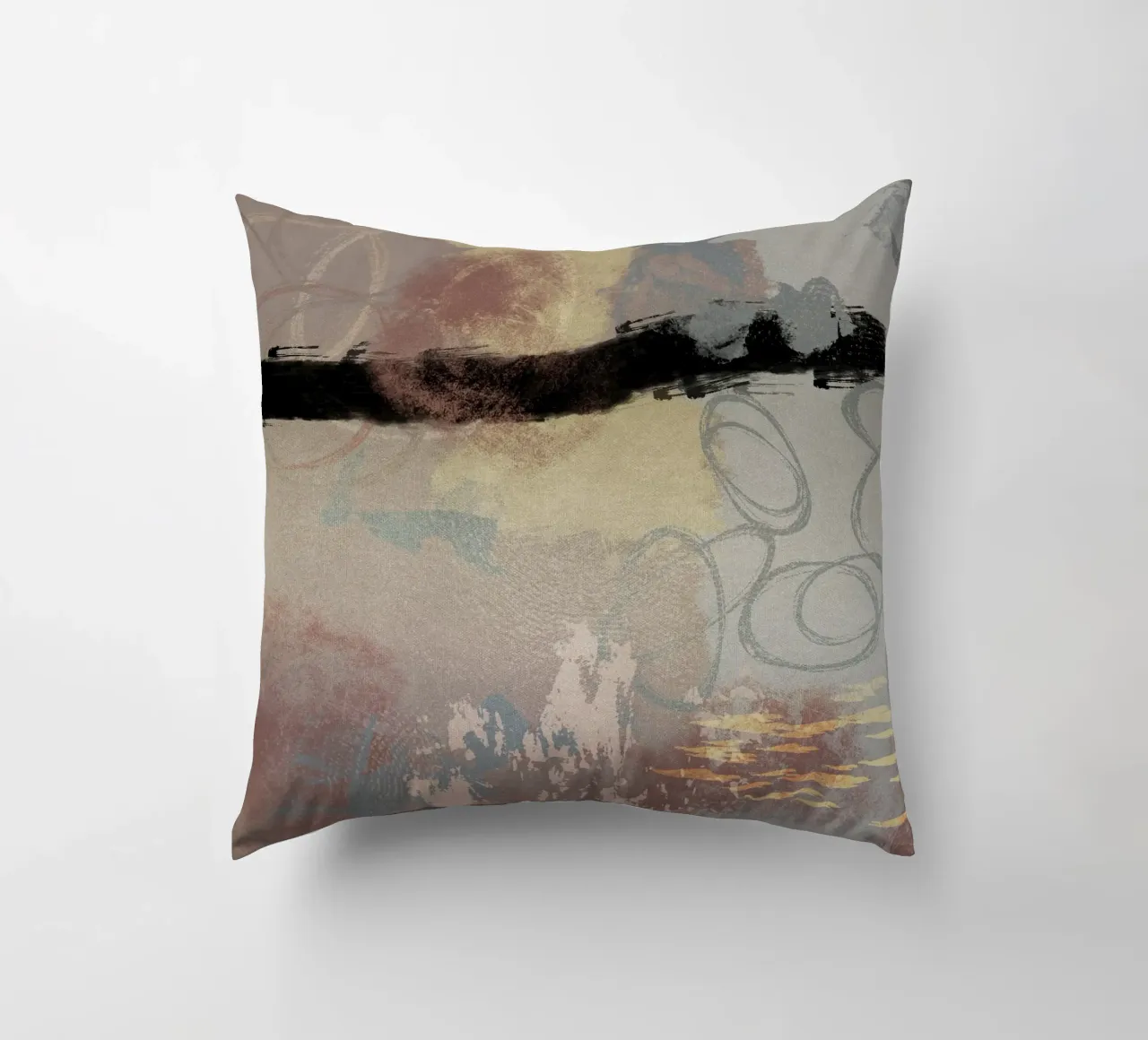 Modern abstract in soft colors cuscino da Imaginative