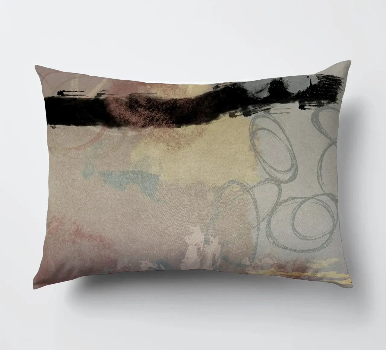 Modern abstract in soft colors cuscino da Imaginative