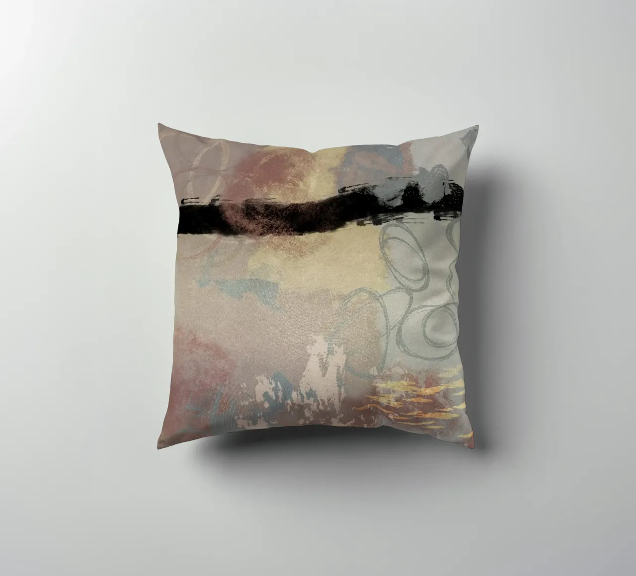 Modern abstract in soft colors cuscino da Imaginative