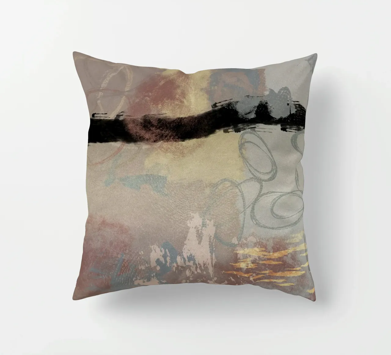 Modern abstract in soft colors cuscino da Imaginative