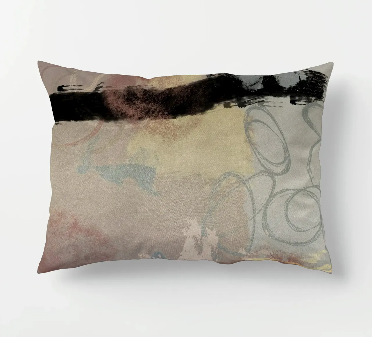 Modern abstract in soft colors cuscino da Imaginative