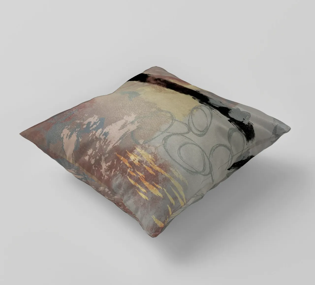 Modern abstract in soft colors cuscino da Imaginative