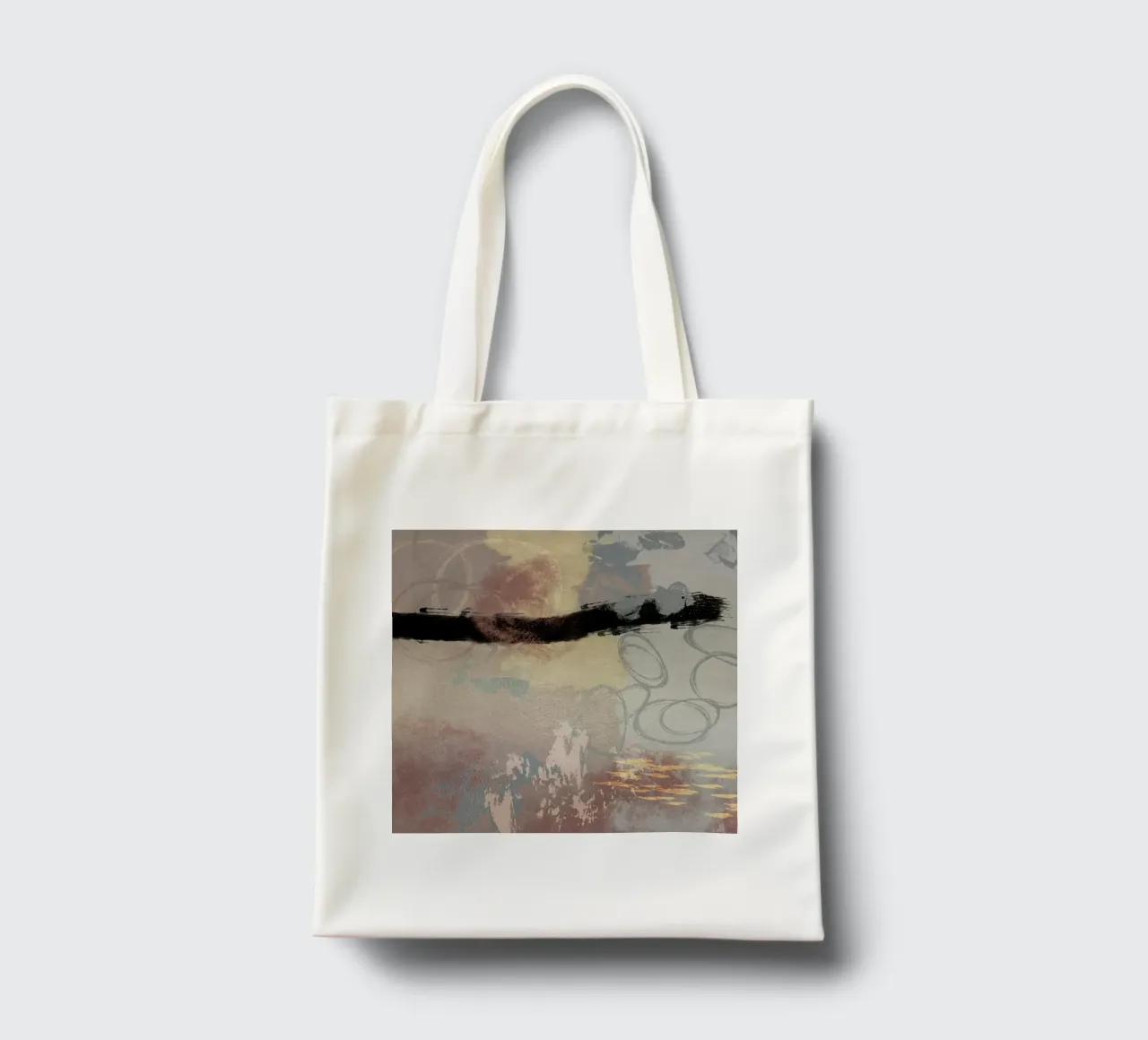 Modern abstract in soft colors borsa in juta da Imaginative