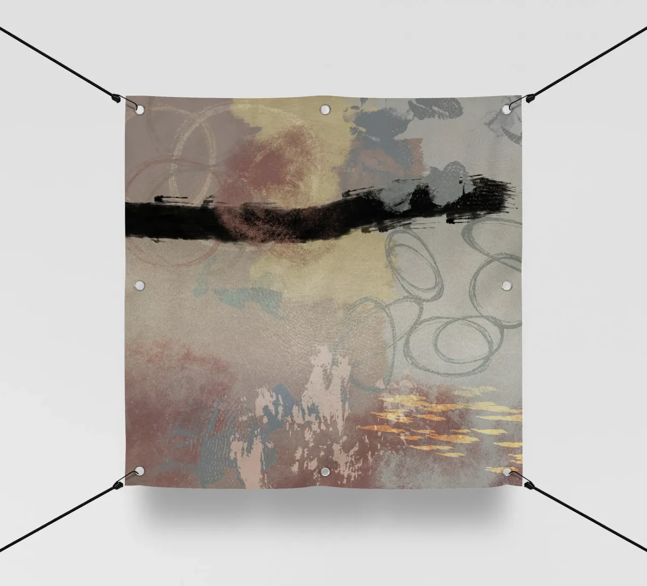 Modern abstract in soft colors telo in pvc da Imaginative