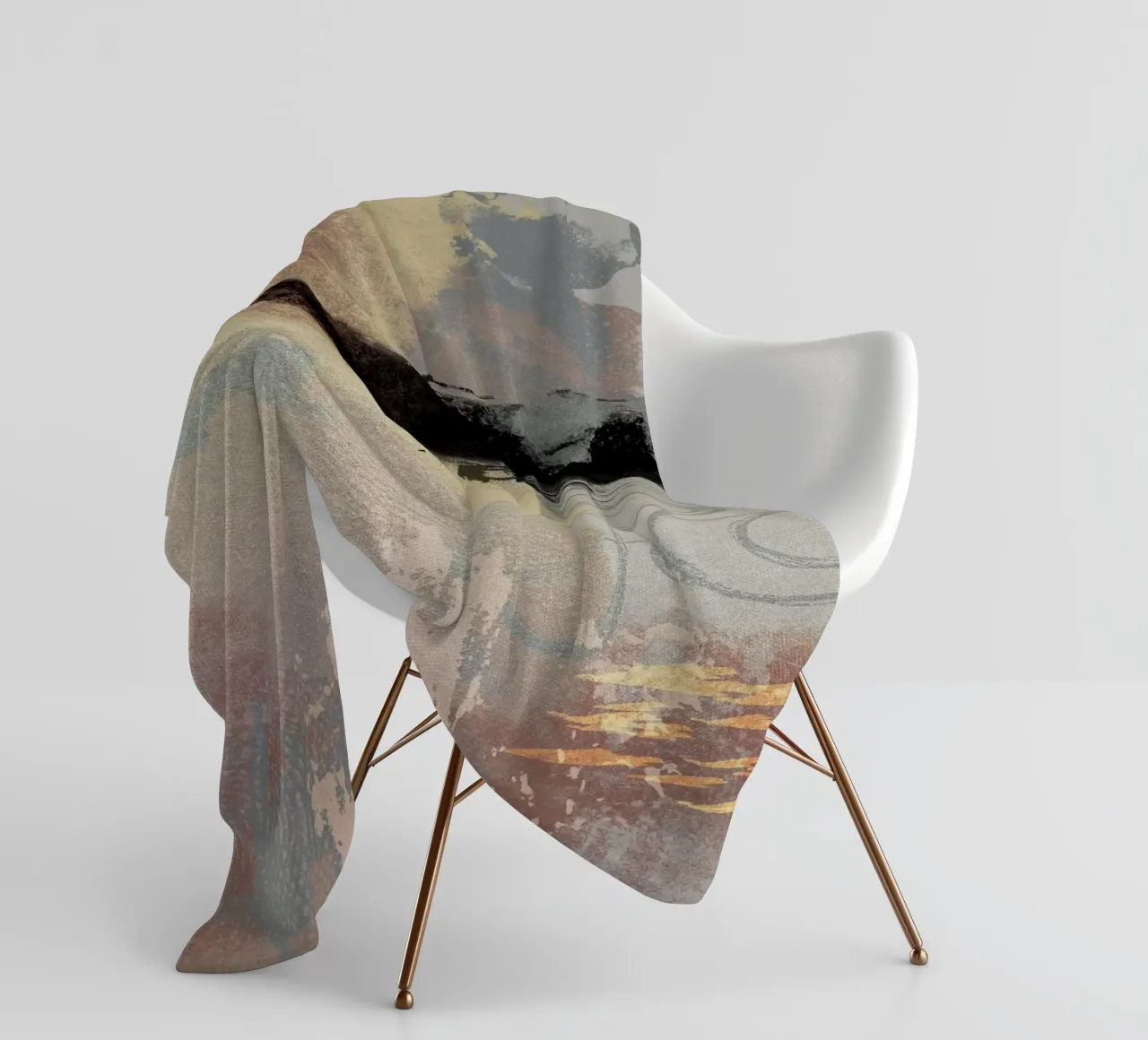 Modern abstract in soft colors coperta in pile da Imaginative