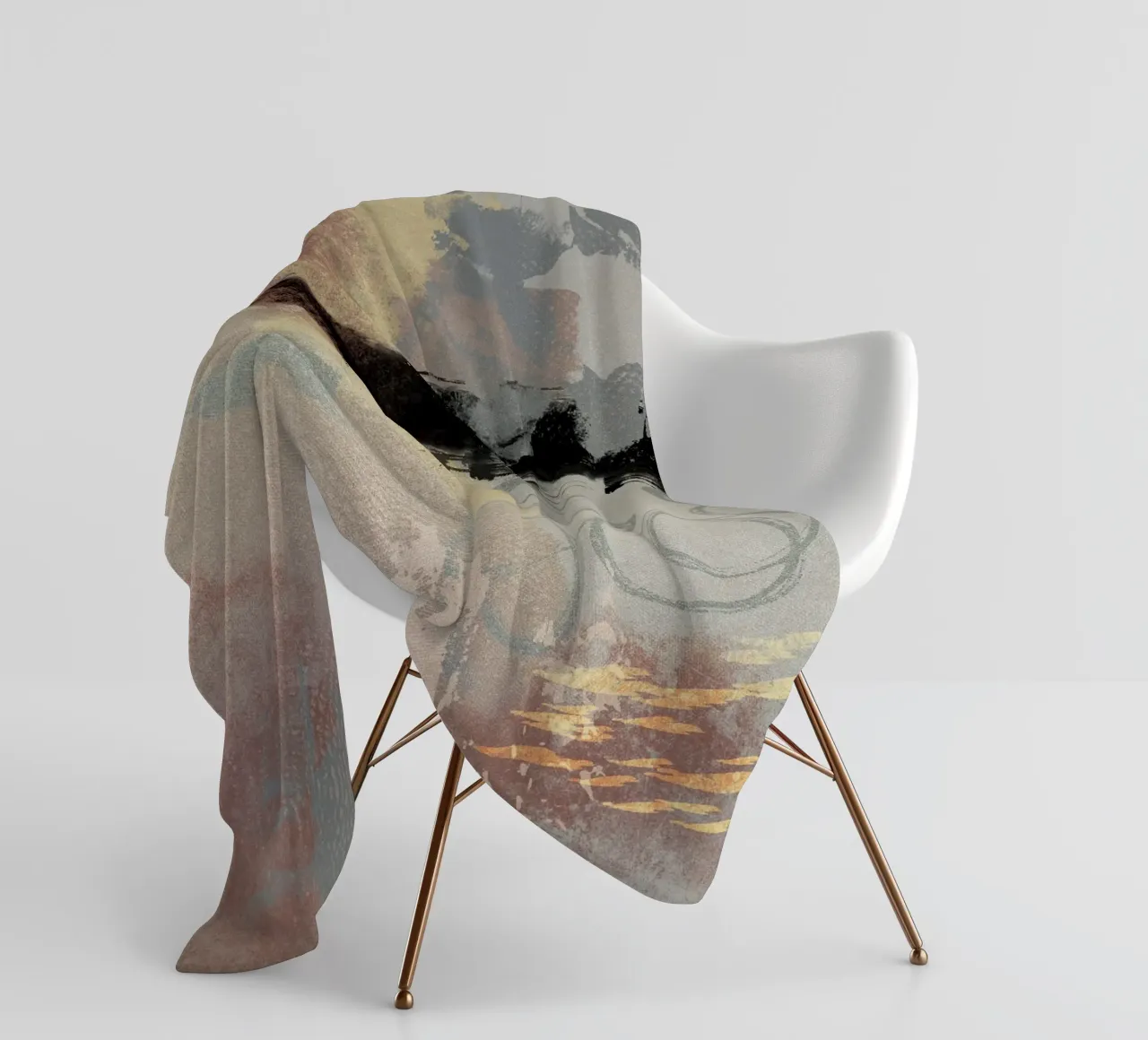 Modern abstract in soft colors coperta in pile da Imaginative