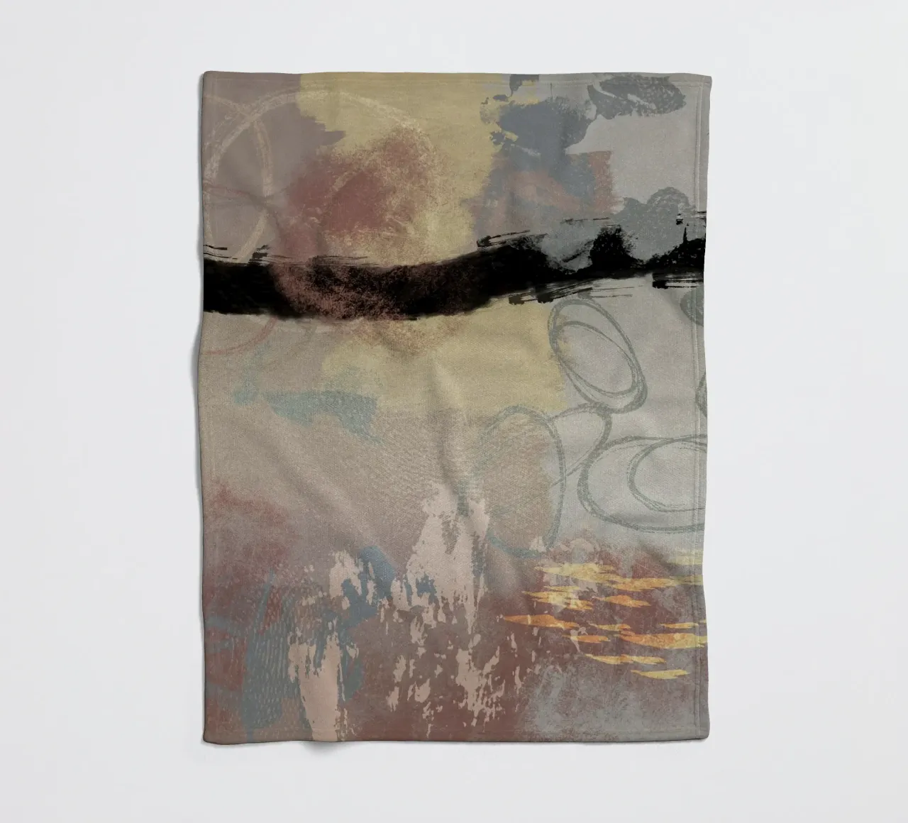 Modern abstract in soft colors coperta in pile da Imaginative