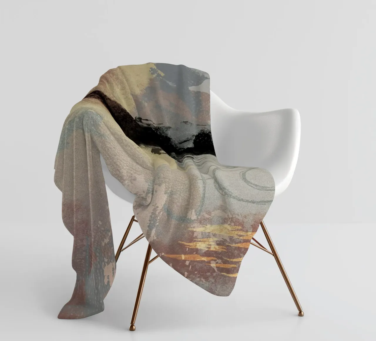 Modern abstract in soft colors coperta in pile da Imaginative