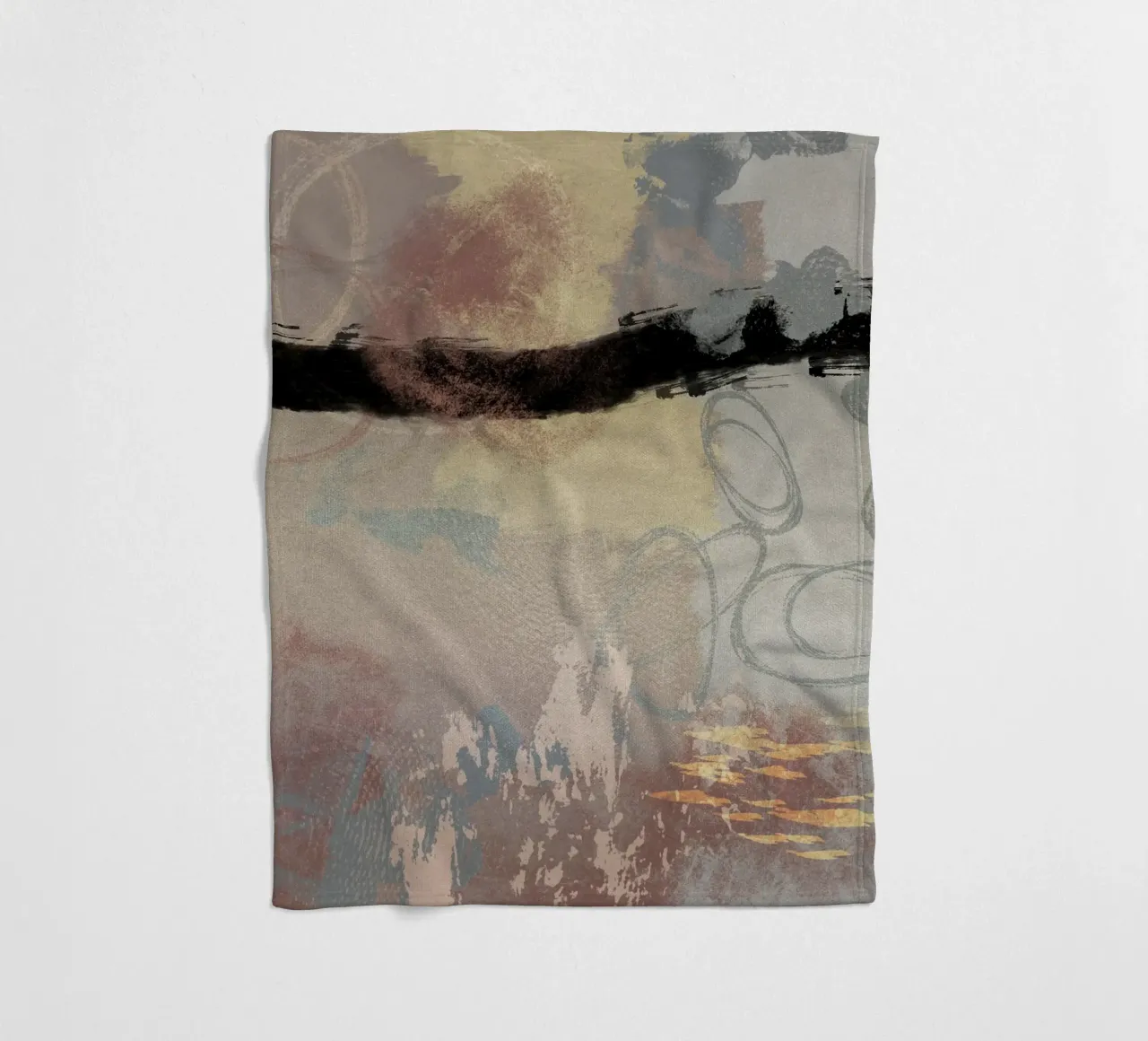 Modern abstract in soft colors coperta in pile da Imaginative