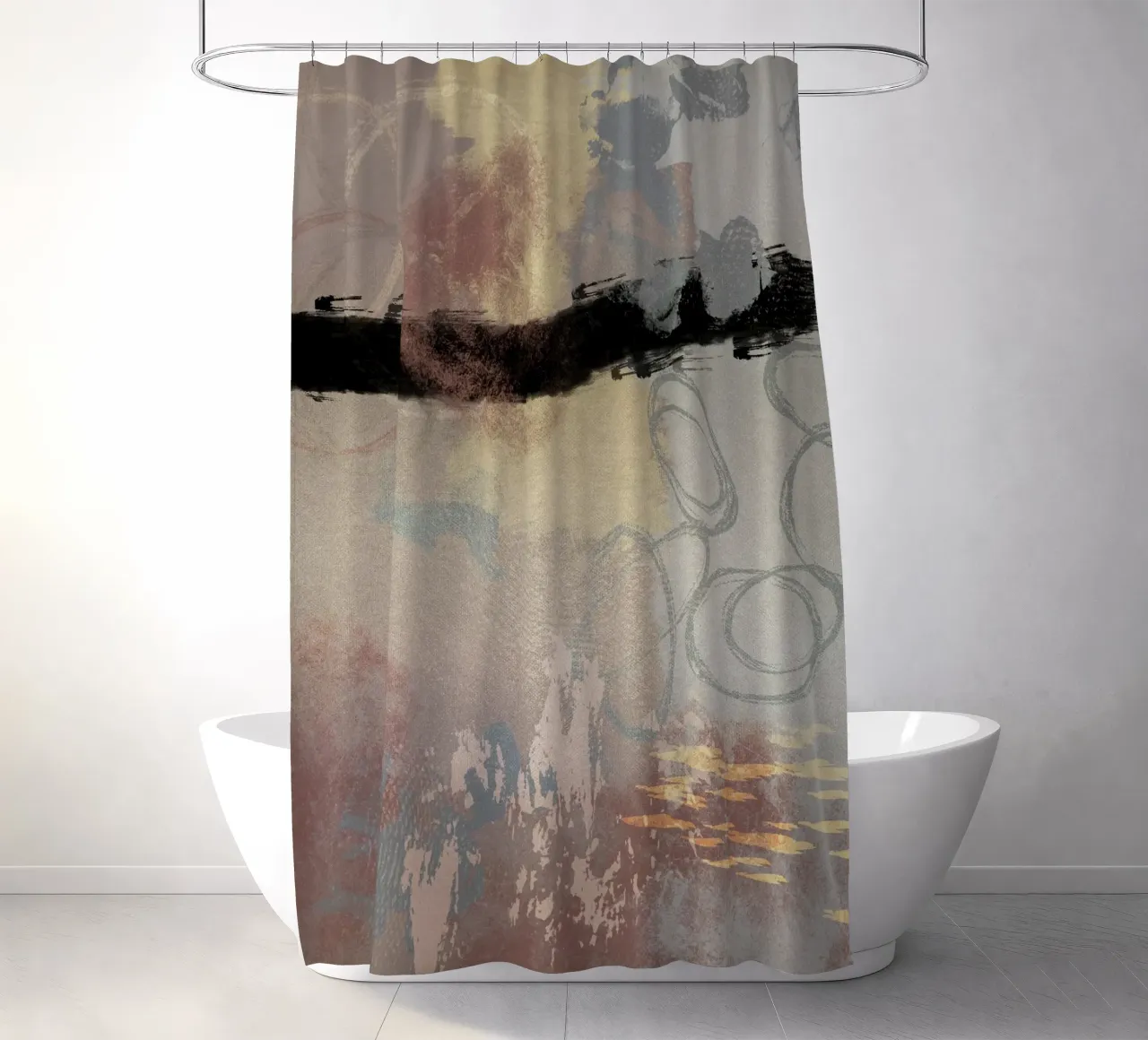 Modern abstract in soft colors tenda da doccia da Imaginative