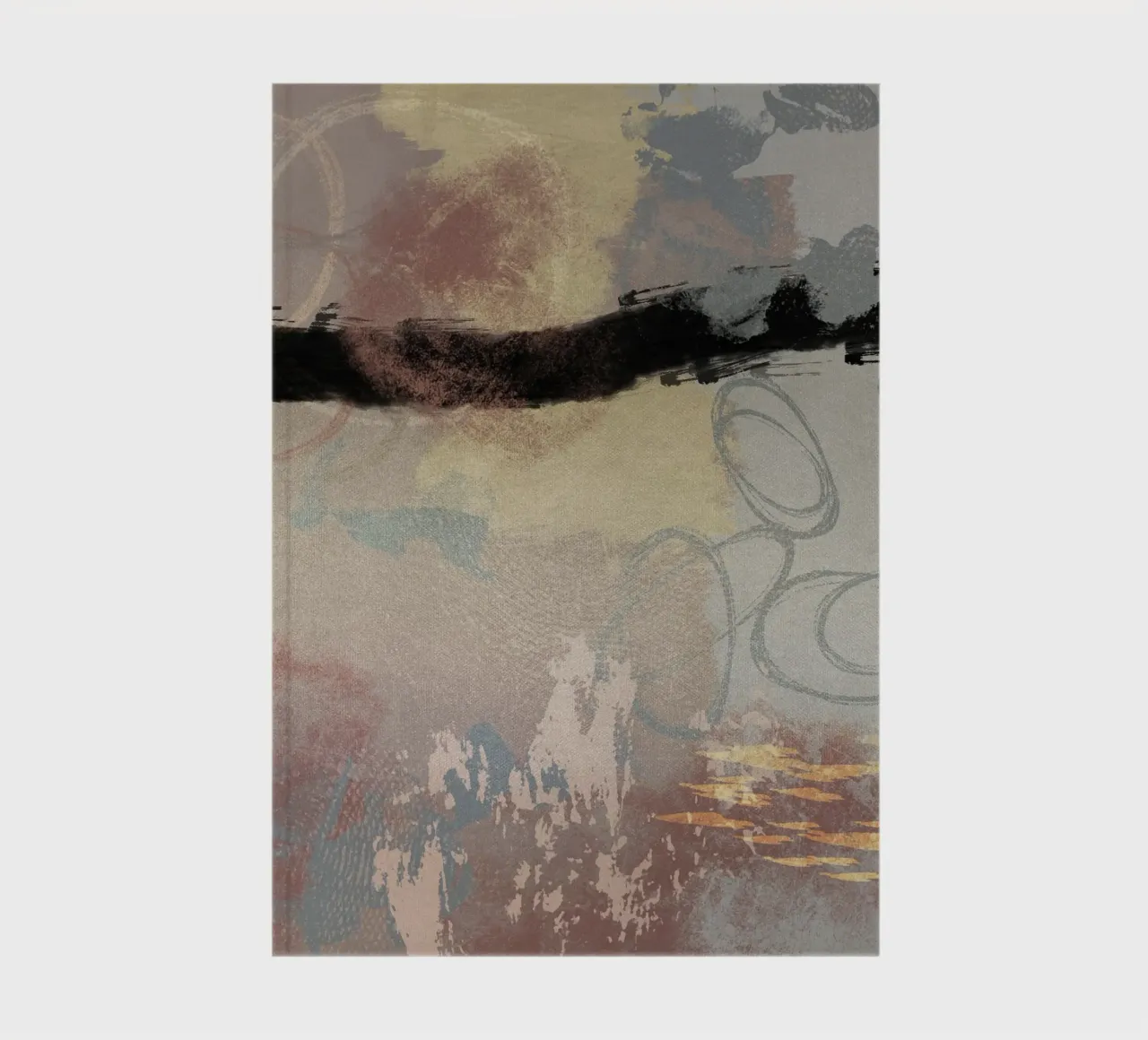 Modern abstract in soft colors notebook by Imaginative
