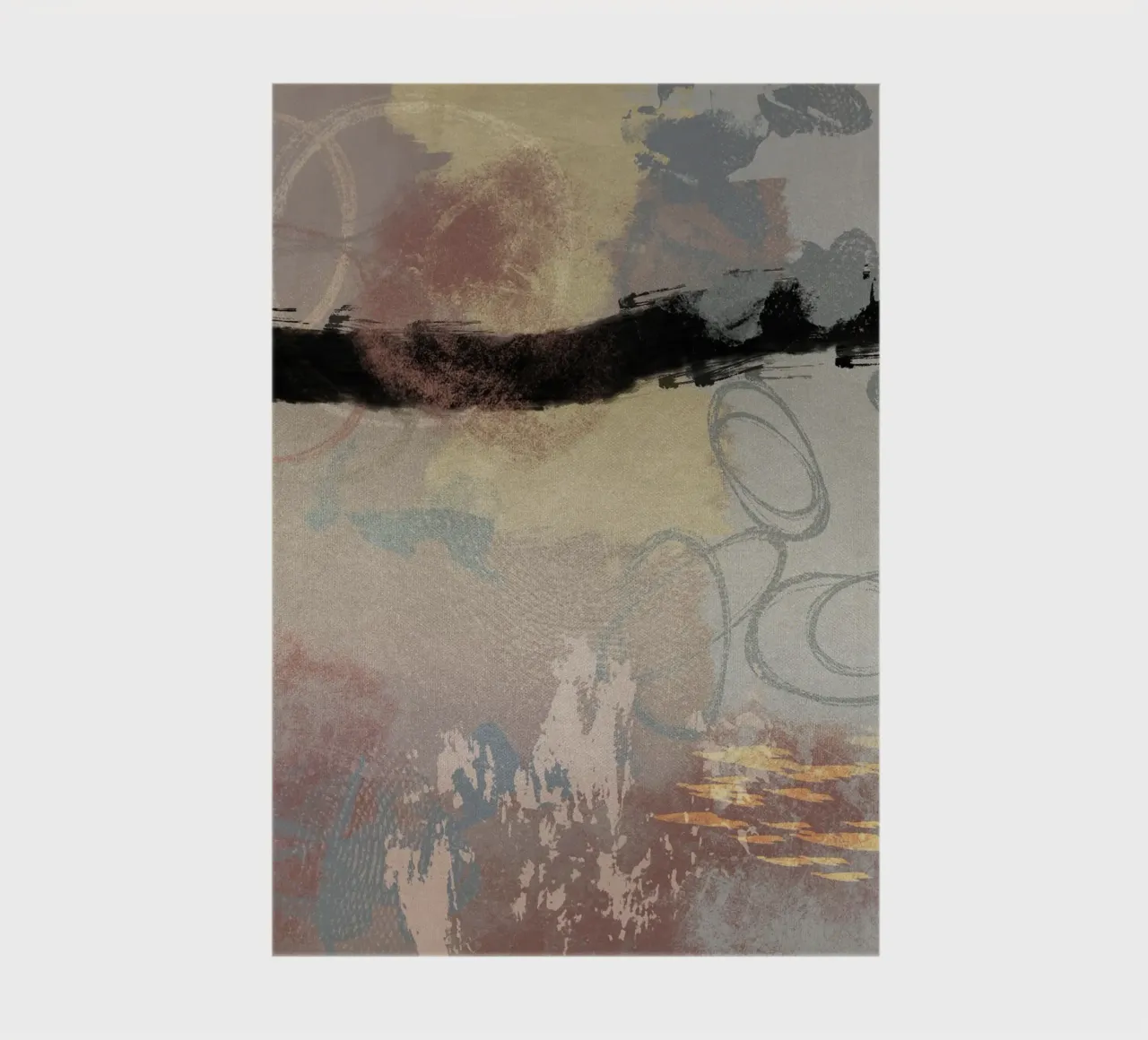 Modern abstract in soft colors notebook by Imaginative