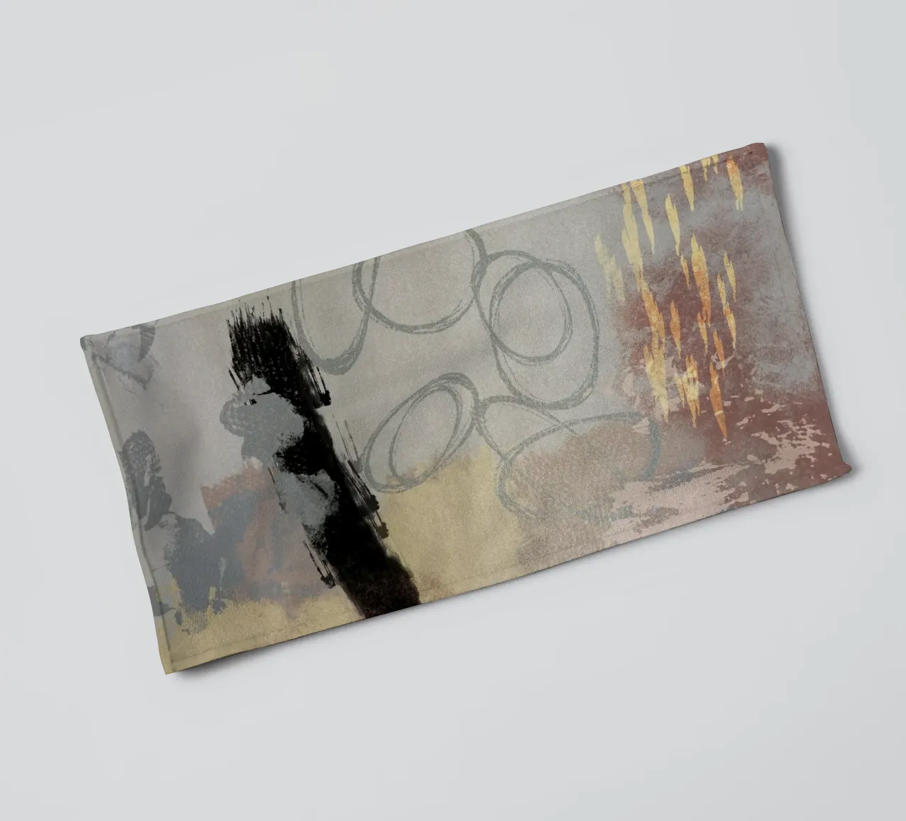 Modern abstract in soft colors towel by Imaginative