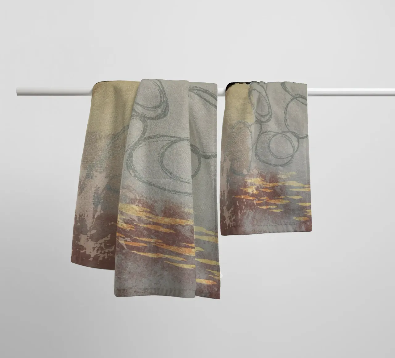Modern abstract in soft colors towel by Imaginative