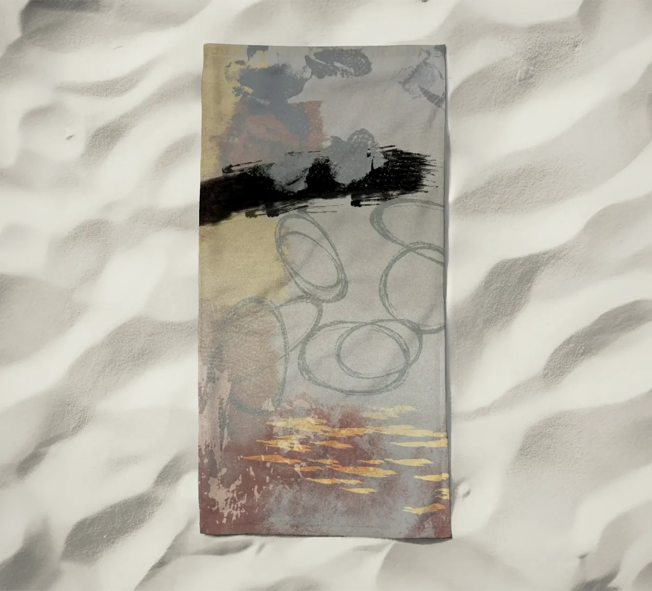 Modern abstract in soft colors telo mare da Imaginative