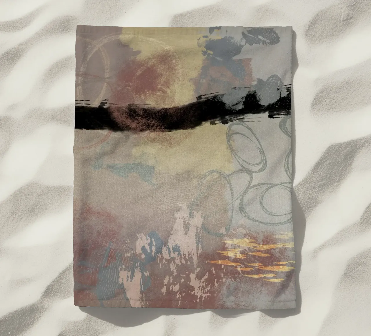 Modern abstract in soft colors telo mare da Imaginative