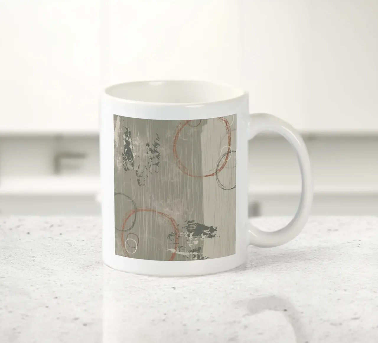 Forme e linee arrotondate moderne in colori tenui della terra tazza in ceramica da Imaginative