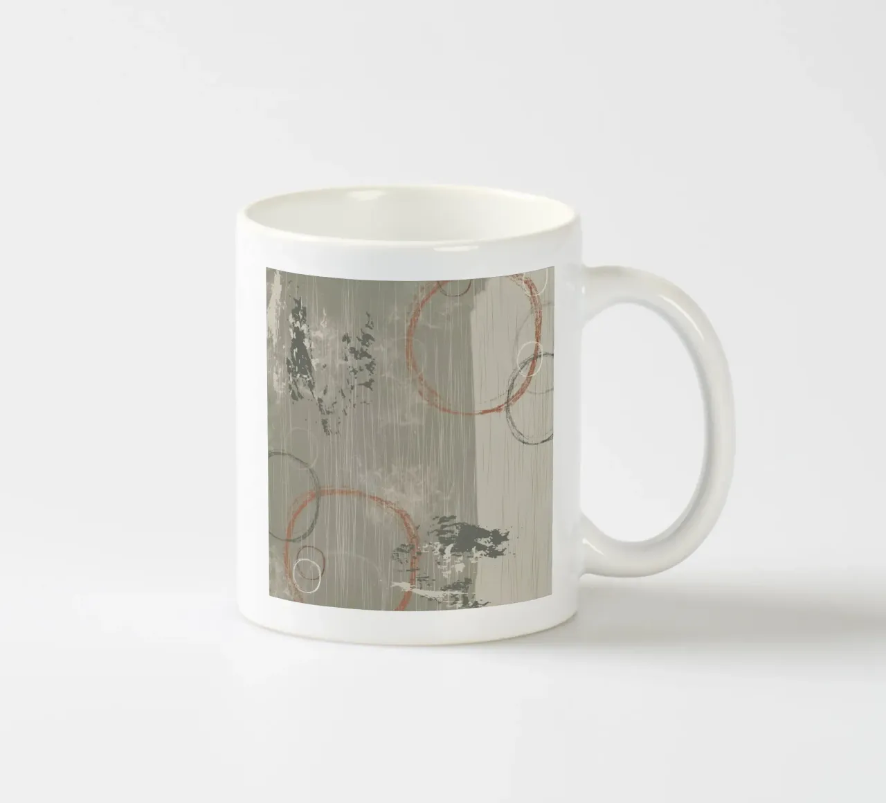 Forme e linee arrotondate moderne in colori tenui della terra tazza in ceramica da Imaginative