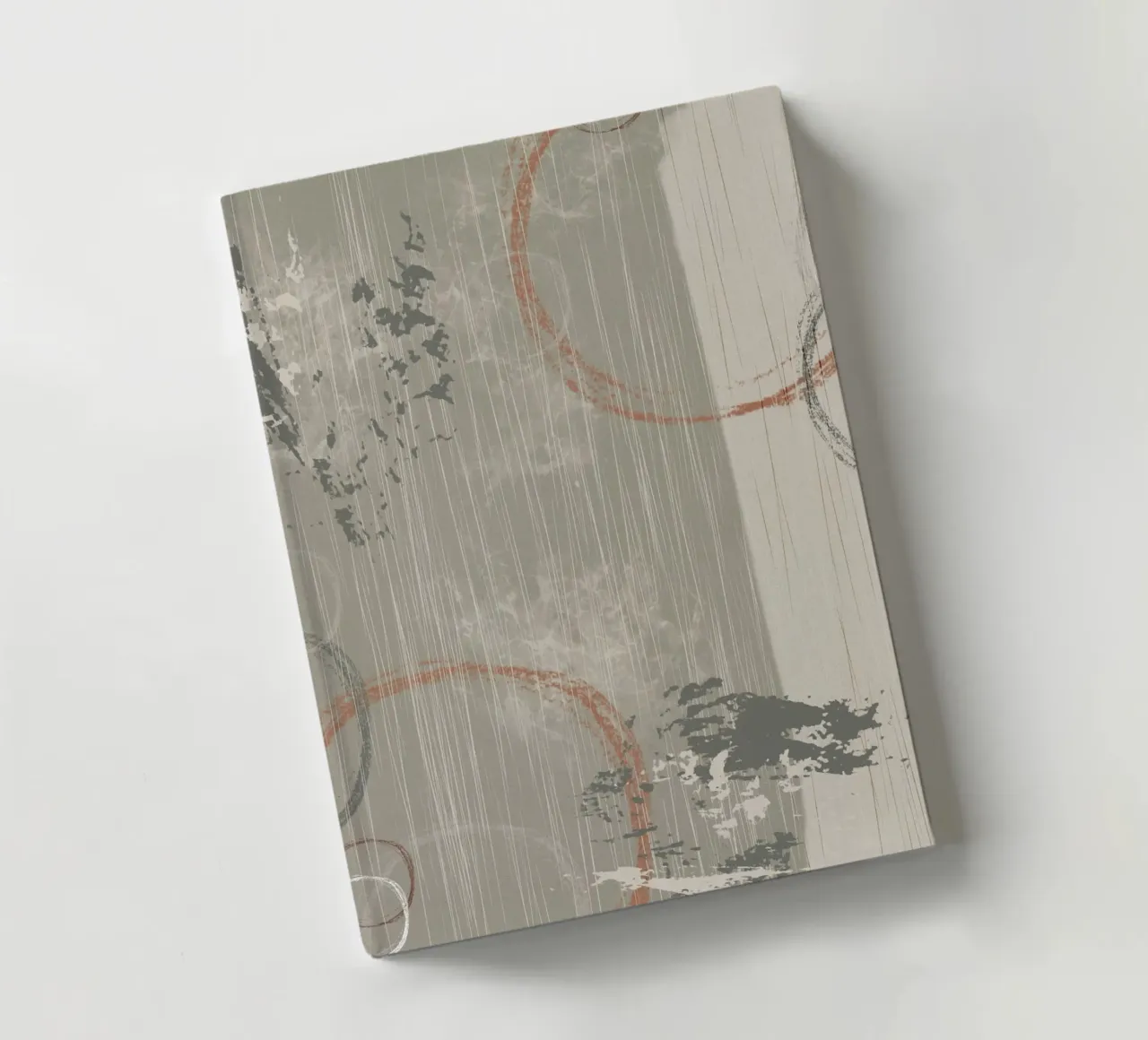 Modern rounded shapes and lines in soft earthy colors notebook by Imaginative