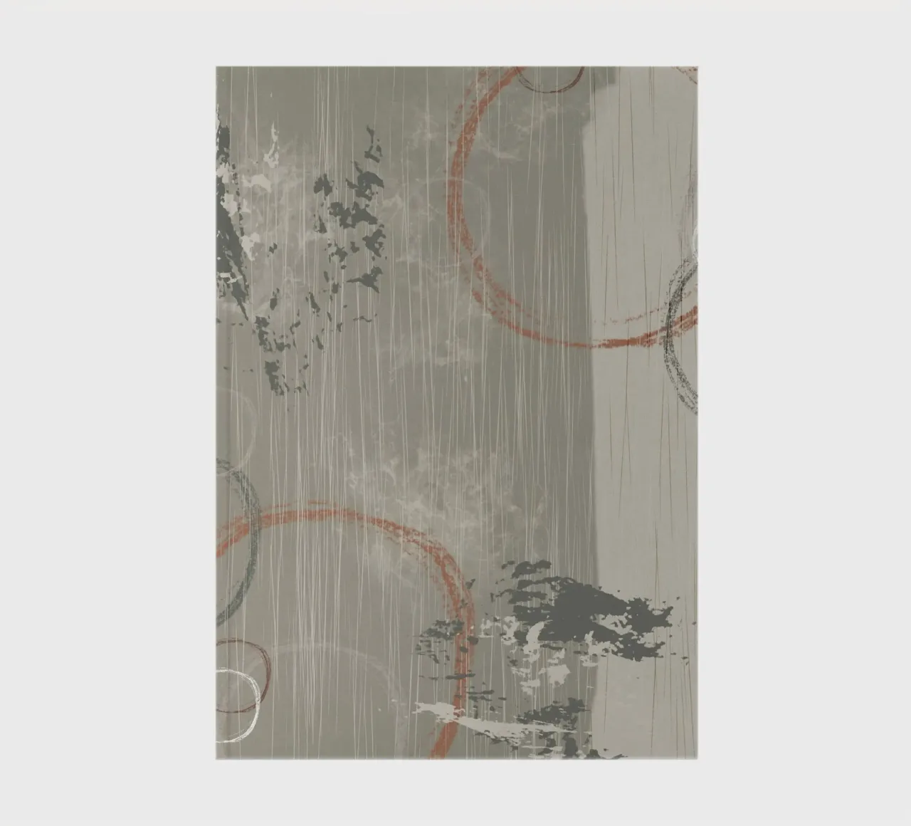 Modern rounded shapes and lines in soft earthy colors notebook by Imaginative