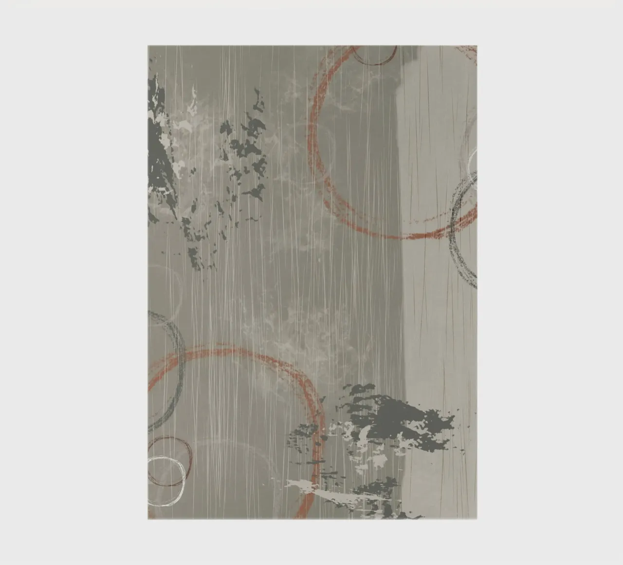 Modern rounded shapes and lines in soft earthy colors notebook by Imaginative