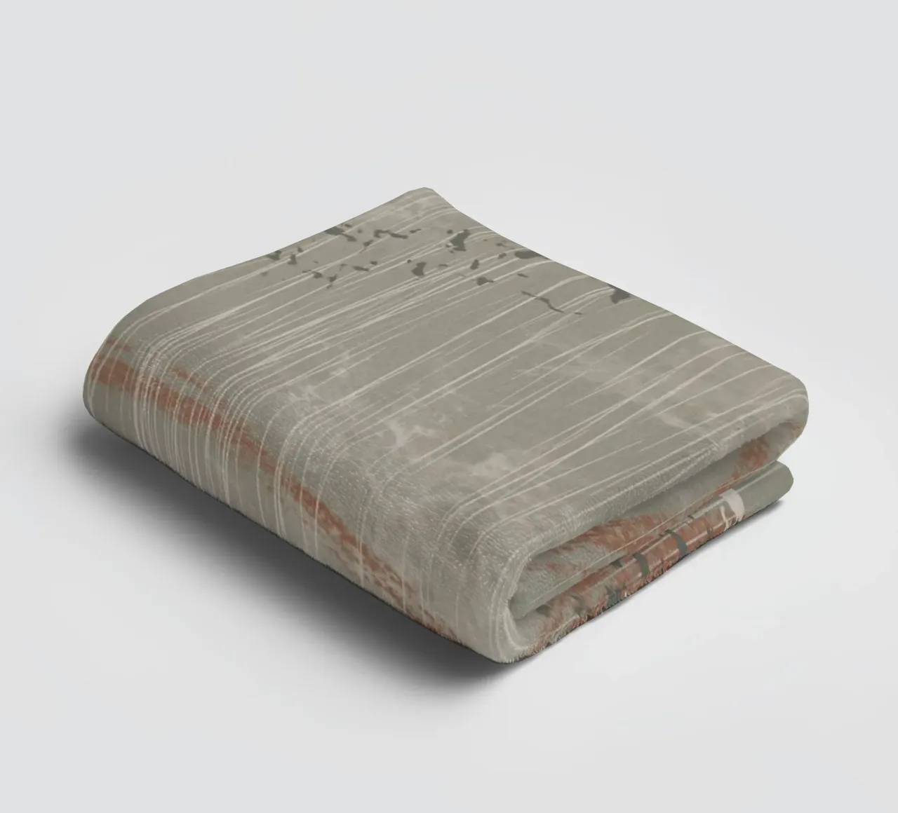 Modern rounded shapes and lines in soft earthy colors towel by Imaginative