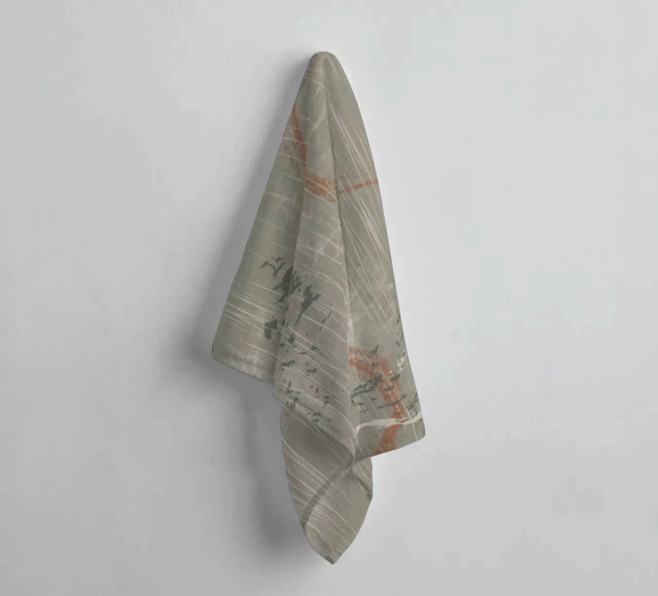 Modern rounded shapes and lines in soft earthy colors towel by Imaginative