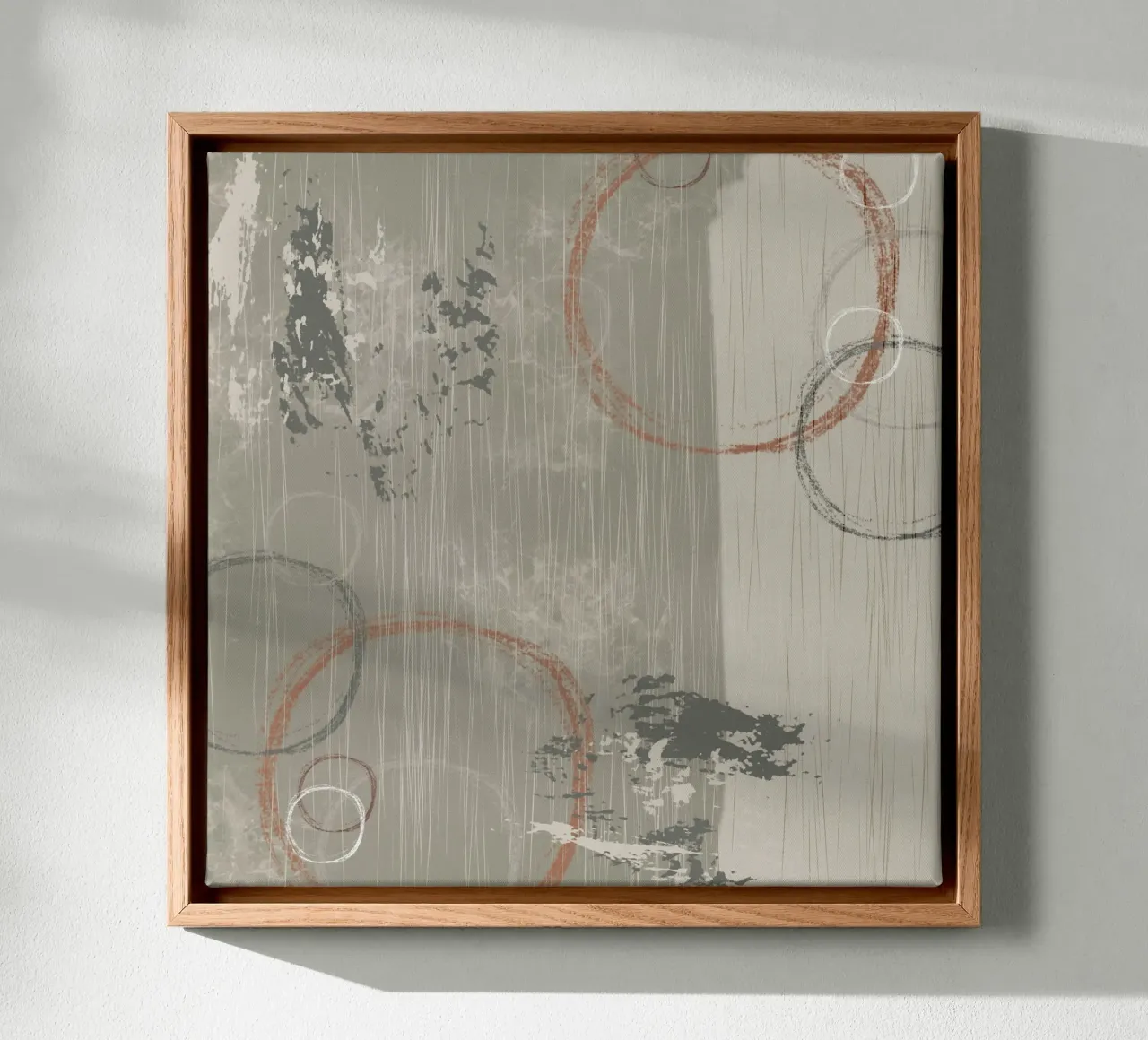 Modern rounded shapes and lines in soft earthy colors canvas by Imaginative