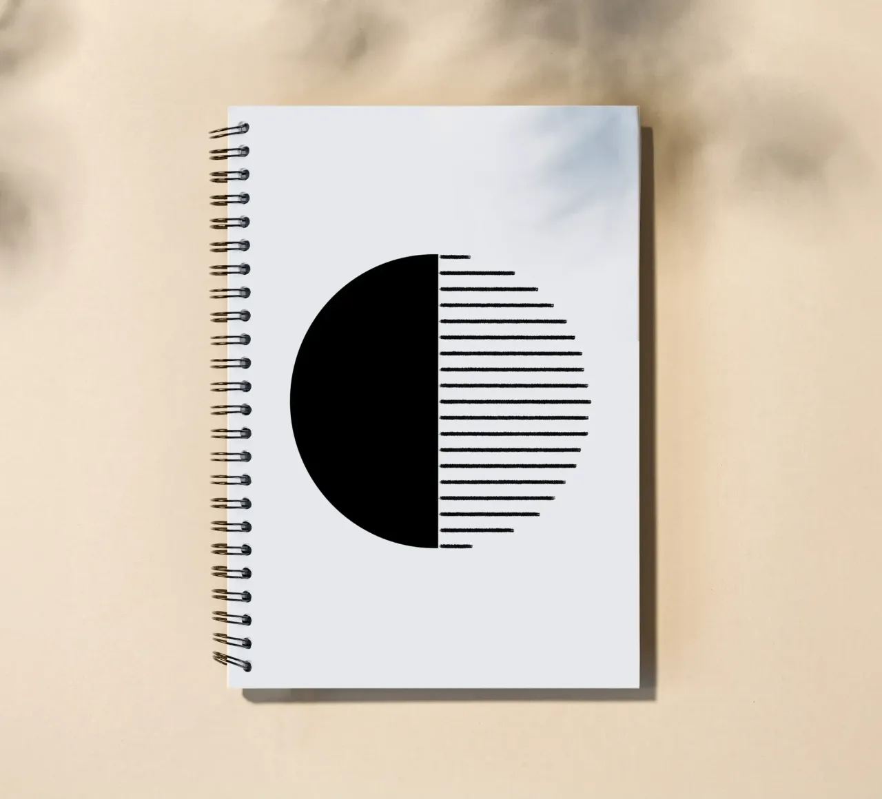 Minimalist geometric artwork with lines and circles in black diario ad anelli da Imaginative