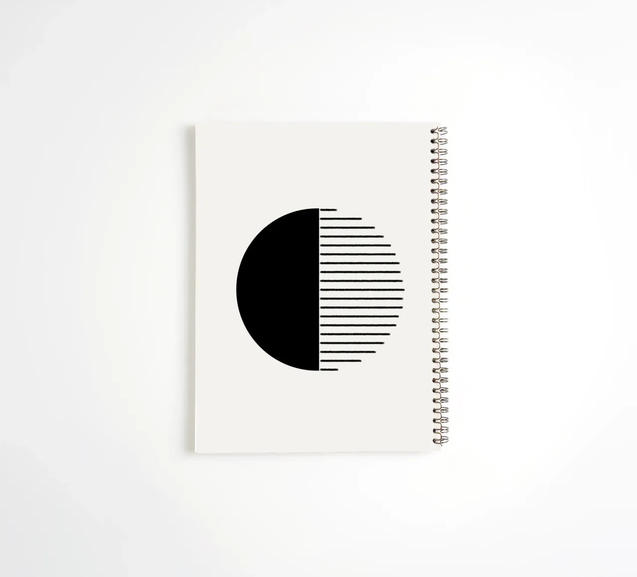 Minimalist geometric artwork with lines and circles in black diario ad anelli da Imaginative