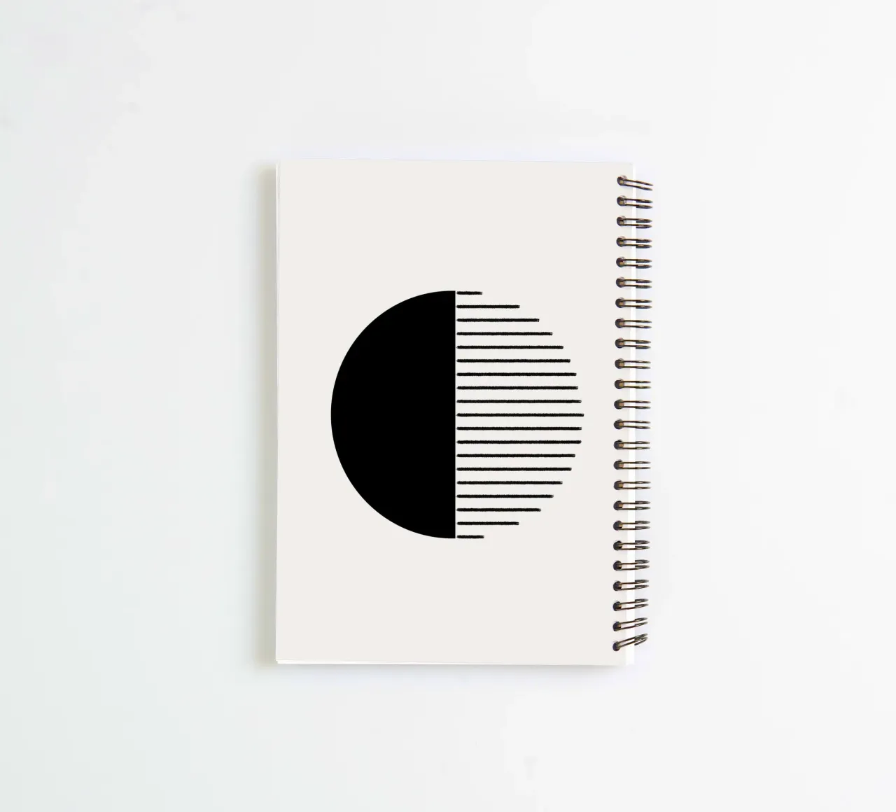 Minimalist geometric artwork with lines and circles in black diario ad anelli da Imaginative