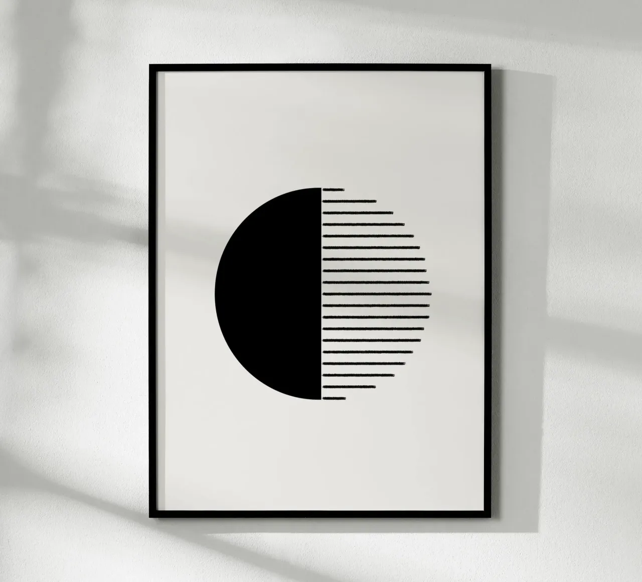 Minimalist geometric artwork with lines and circles in black hahnemühle de Imaginative