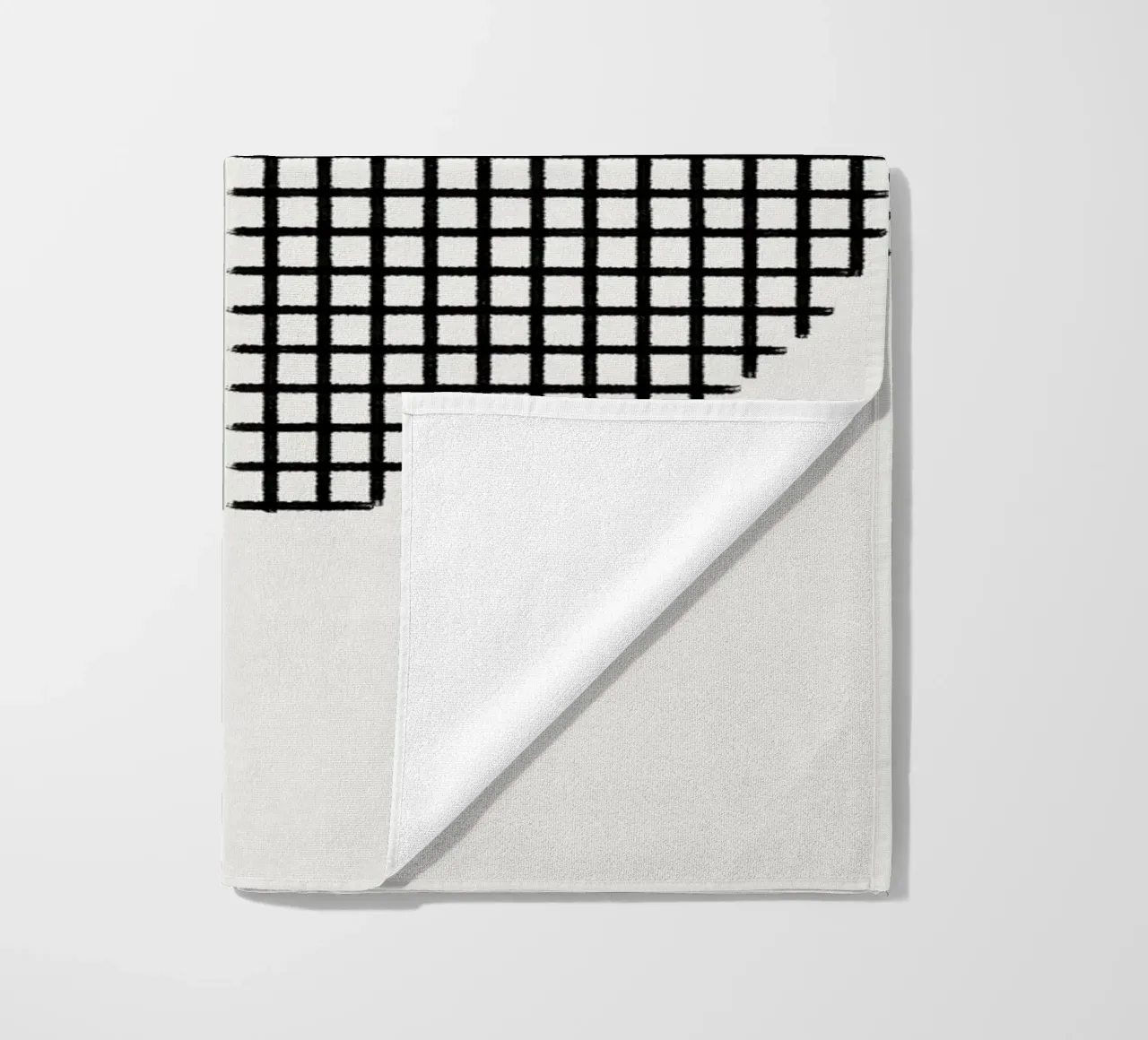 Minimalist geometric artwork lines and circles in sage green telo mare da Imaginative