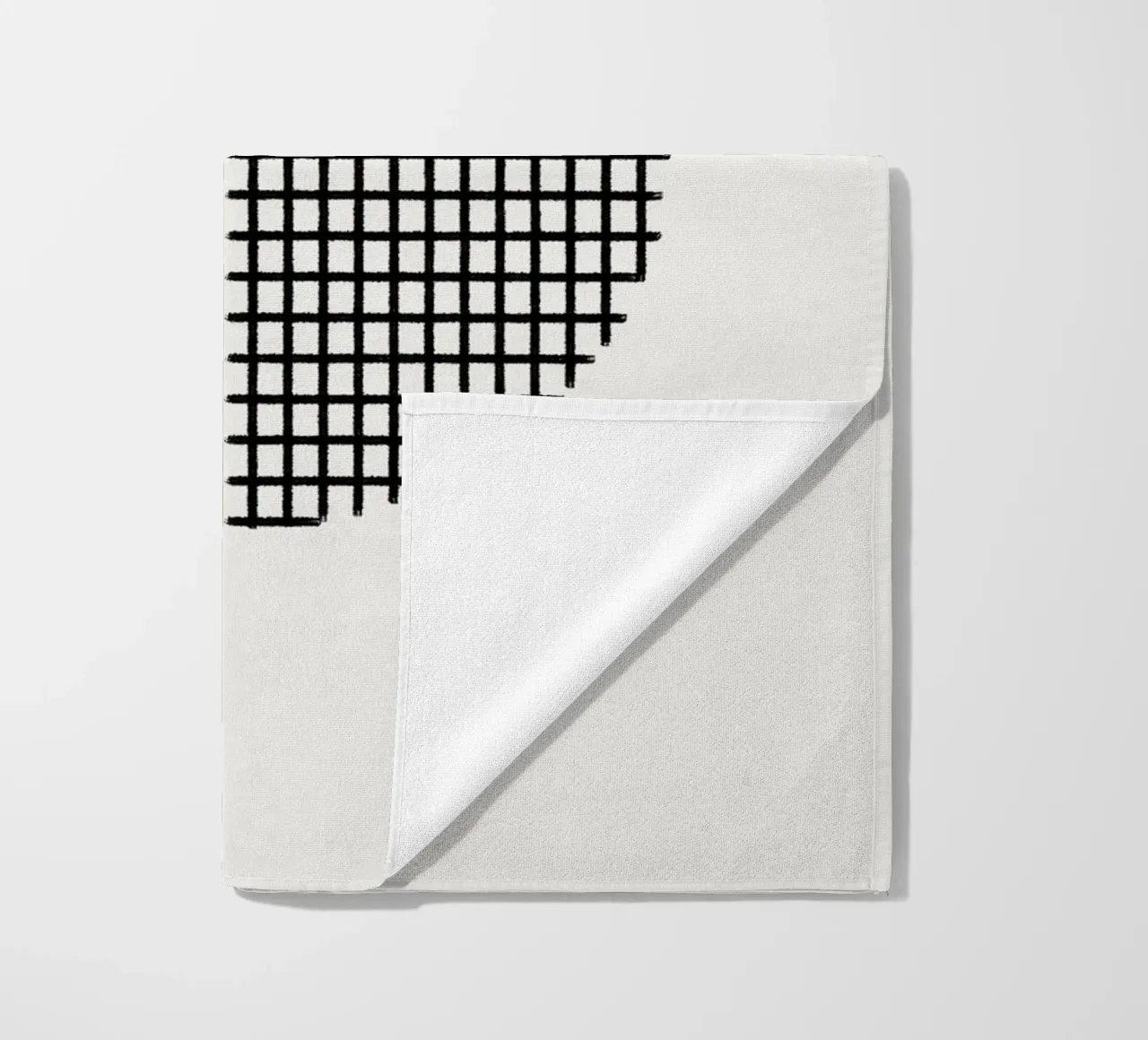 Minimalist geometric artwork lines and circles in sage green telo mare da Imaginative