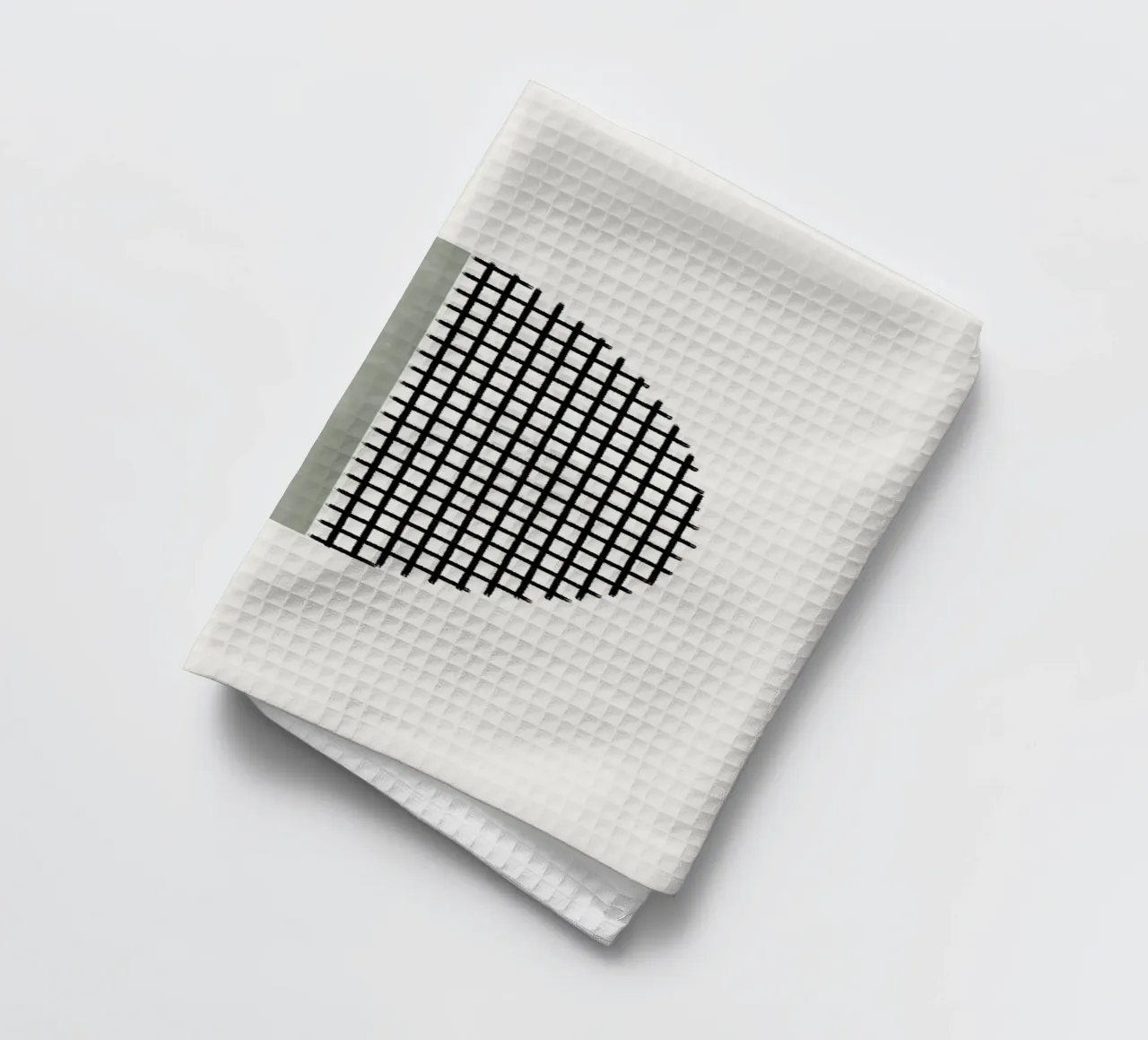 Minimalist geometric artwork lines and circles in sage green canovaccio da cucina da Imaginative