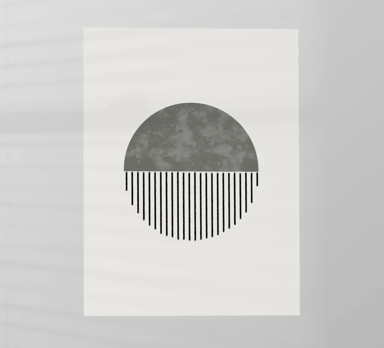 Minimalist geometric artwork in sage green pellicola backlit da Imaginative