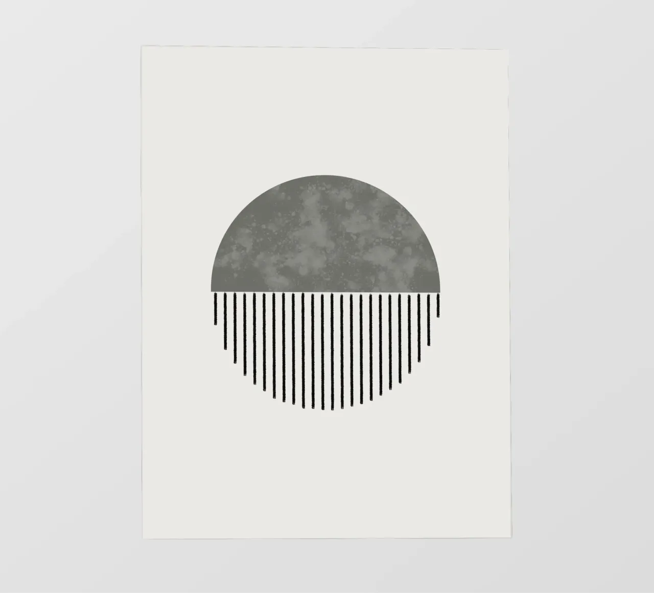 Minimalist geometric artwork in sage green pellicola backlit da Imaginative