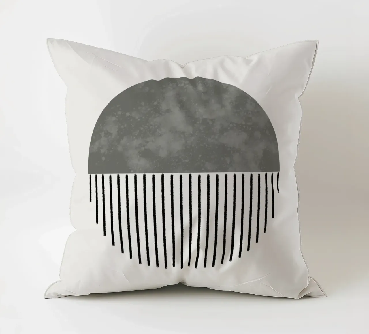 Minimalist geometric artwork in sage green cuscino da Imaginative