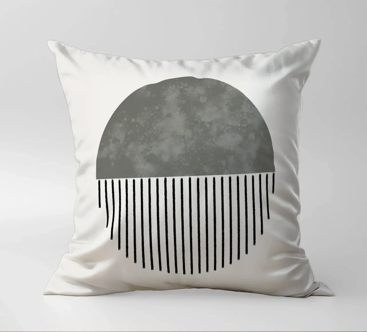 Minimalist geometric artwork in sage green cuscino da Imaginative