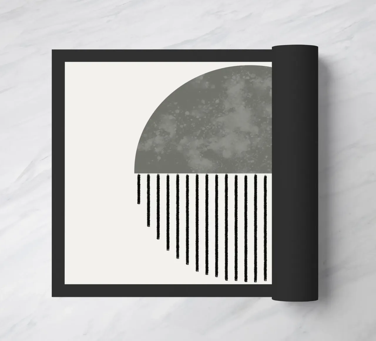 Minimalist geometric artwork in sage green zerbino da Imaginative